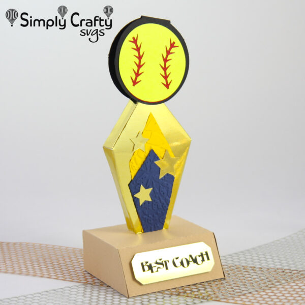 Sports Softball Trophy Set SVG File