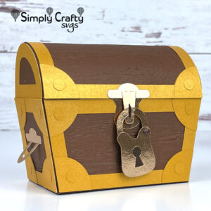 3D Treasure Chest Box SVG File