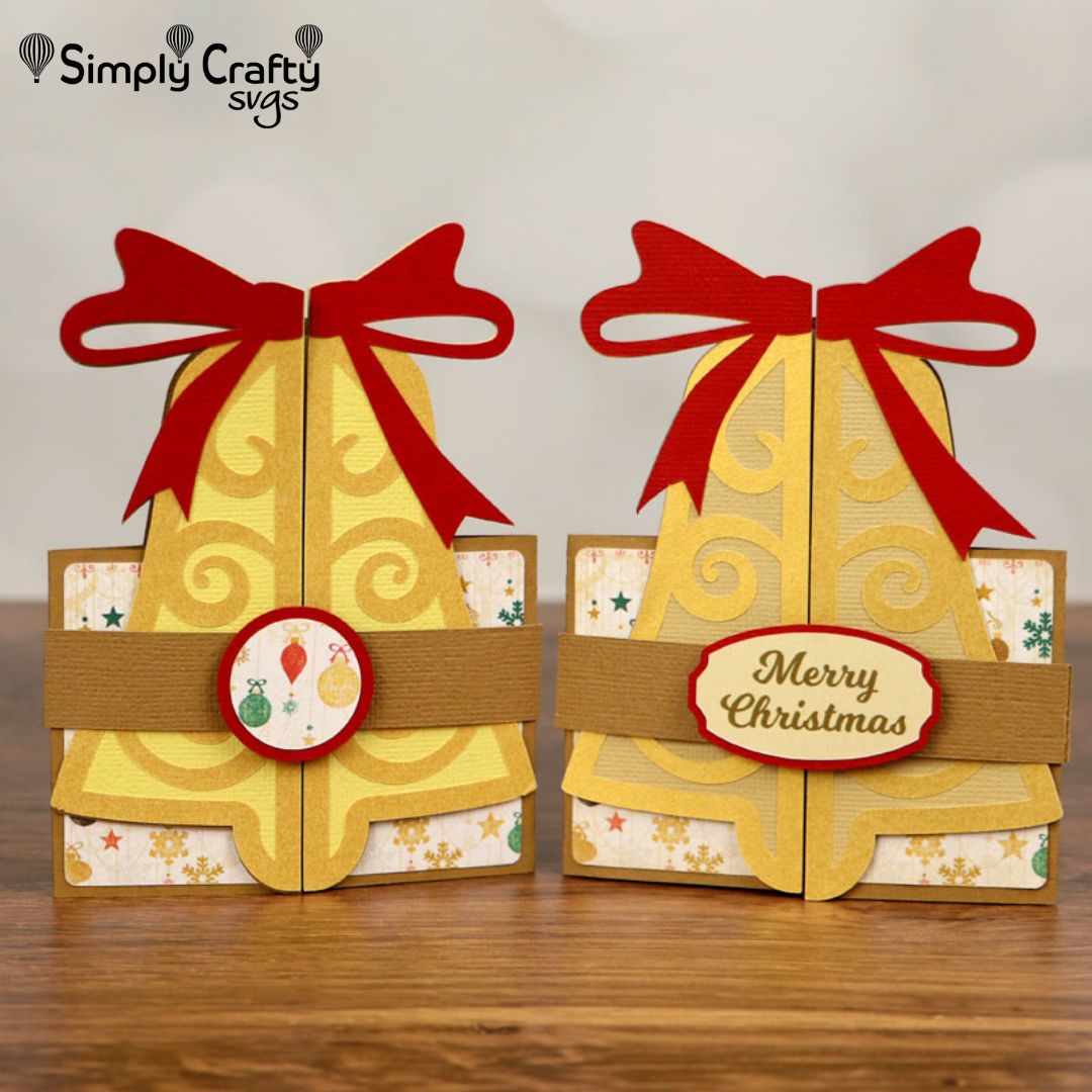 Bell Double Fold Card SVG