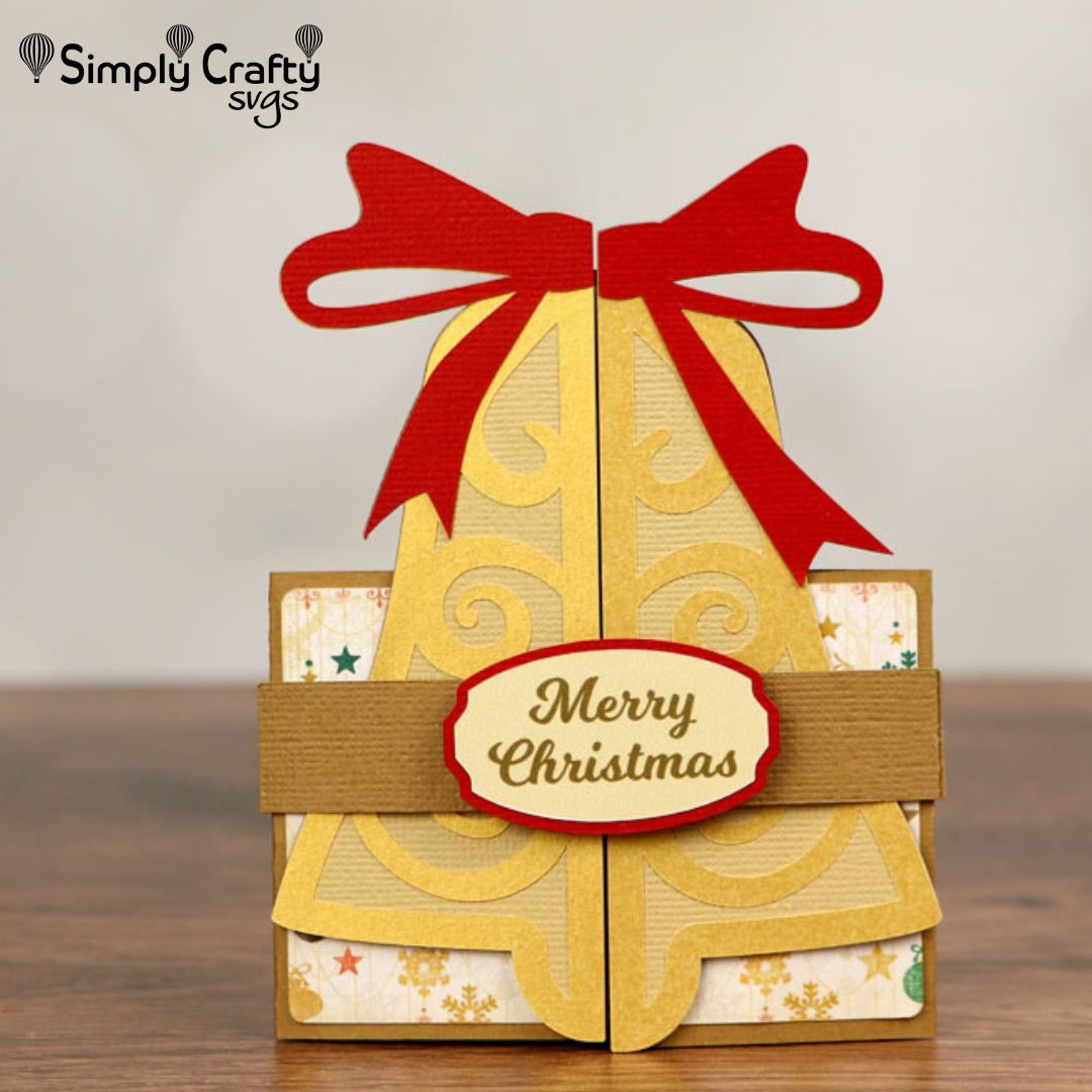 Bell Double Fold Card SVG