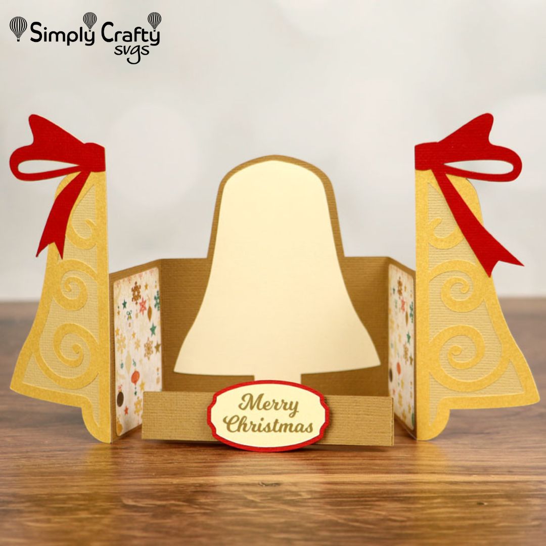 Bell Double Fold Card SVG