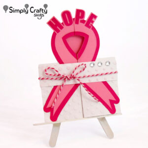 Cancer Ribbon Double Fold Card SVG