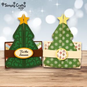 Christmas Tree Double Fold Card SVG