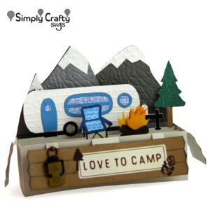 Mountain Camping Box Card