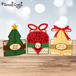Christmas Double Fold Card Set SVG