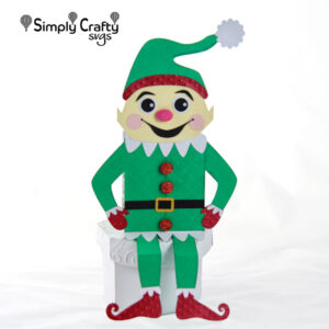 Elf Shelf Sitter Box SVG