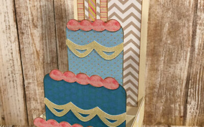 Tiered Cake Box Card by DT Kimberly Sisco