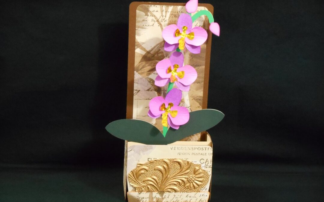 Orchid Box Card by DT Jana