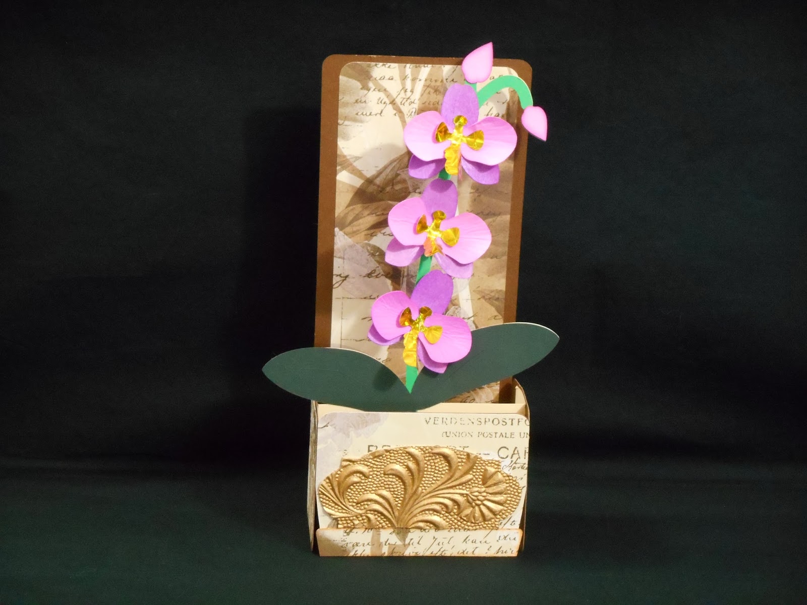 Orchid Box Card by DT Jana