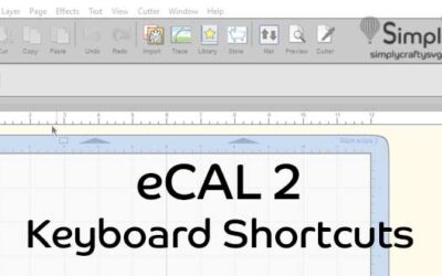 eCAL 2 Keyboard Shortcut Reference for Sizzix eClips