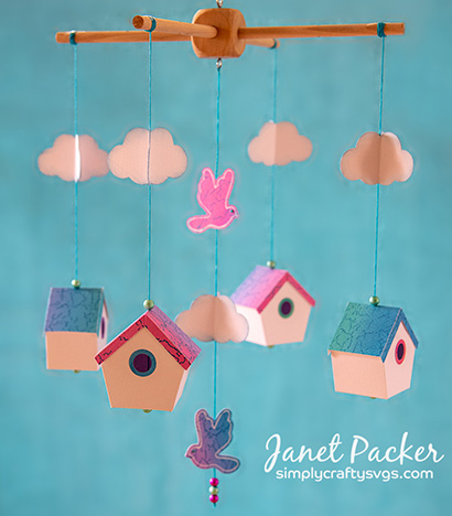 Birdhouse Mobile by DT Janet