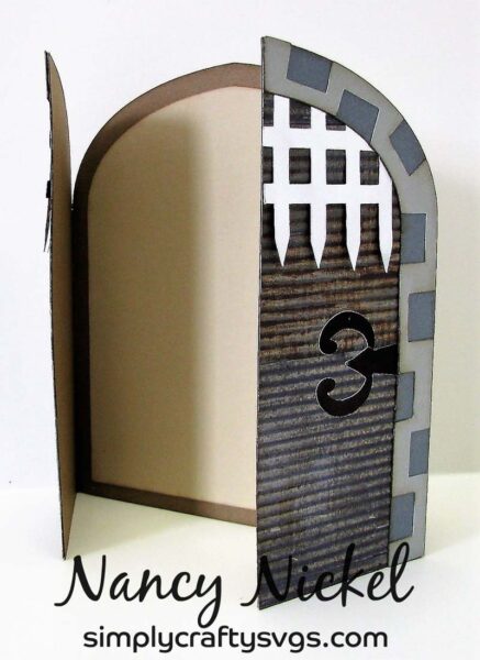Castle Gate Card with Vintage Mailbox by DT Nancy