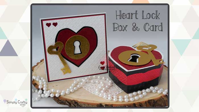 Heart Lock Box and Card Combo by DT Lena