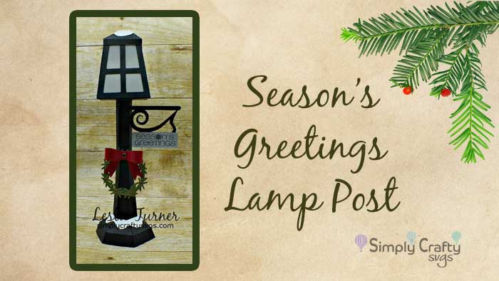 Seasons Greeting Lamp Post by DT Leslie
