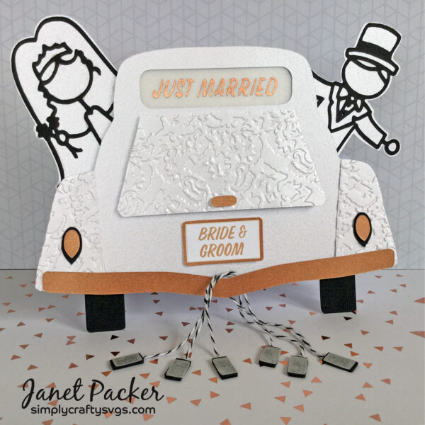 Wedding Classic Car Trunk Card by DT Janet