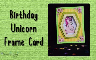 Birthday Unicorn Frame Card by DT Jana