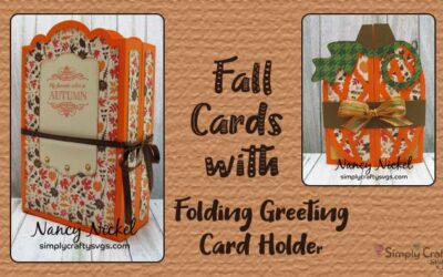 Fall Cards with Folding Greeting Card Holder by DT Nancy