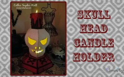 Skull Head Candle Holder by DT Cathie