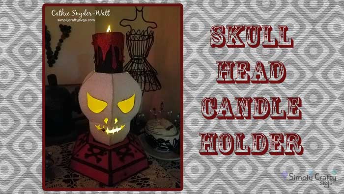 Skull Head Candle Holder by DT Cathie