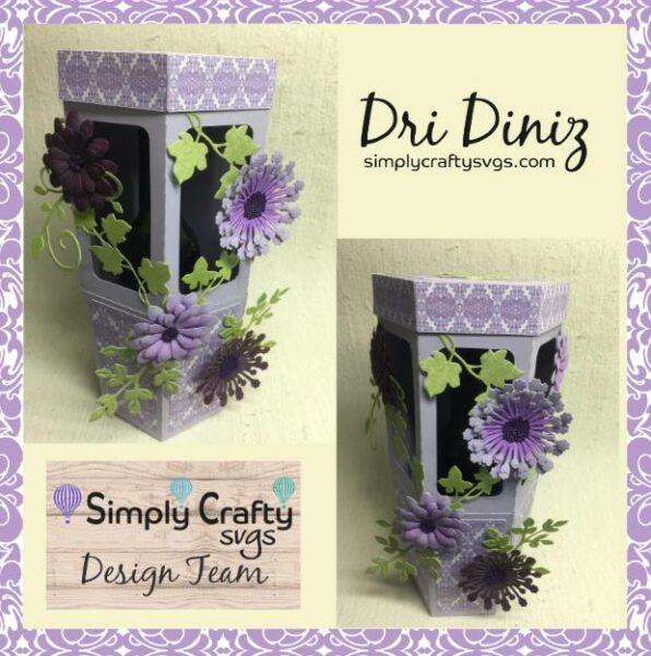 Percolator and Hexagon Wine Glass Box Floral Creations by DT Dri