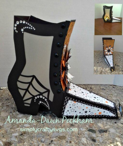 Witch Boot Lantern by DT Amanda