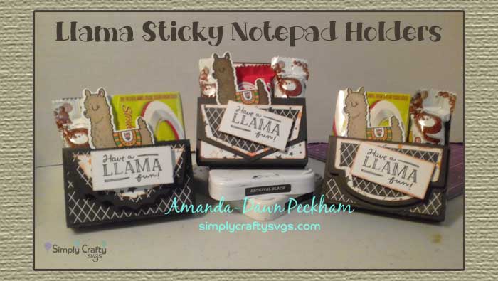 Llama Sticky Notepad Holders by DT Amanda