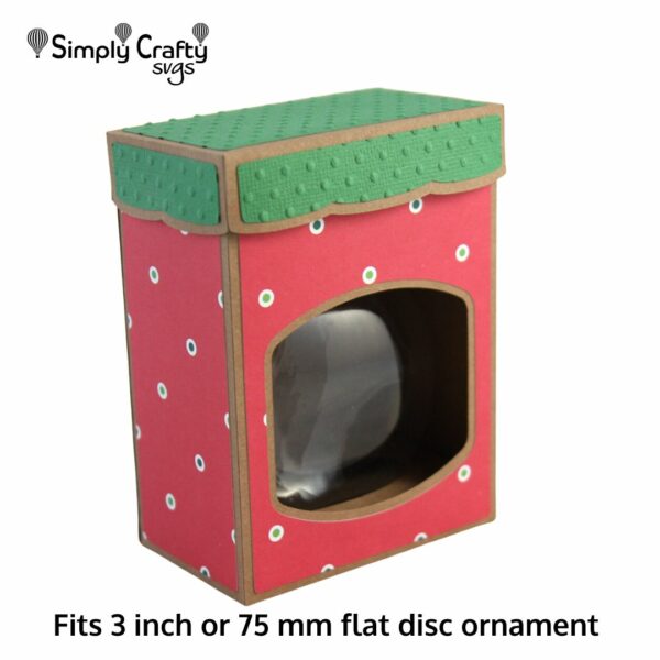 Disc Ornament Box with Lid 3 in SVG File