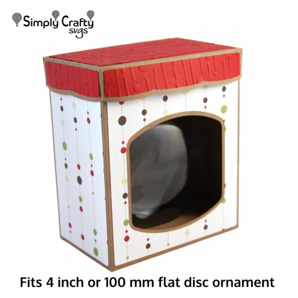 Disc Ornament Box with Lid 4 in SVG File