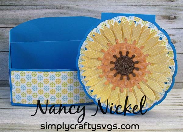 Sunflower Card with Curvy Stationary Organizer by DT Nancy