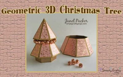 Geometric 3D Christmas Tree Box by DT Janet