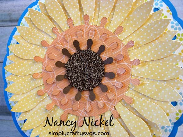 Sunflower Card with Curvy Stationary Organizer by DT Nancy