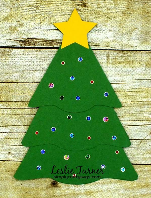 Christmas Tree Gift Card Holder SVG