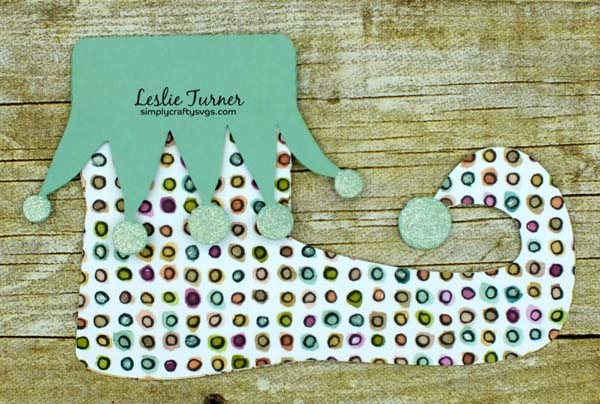 Elf Shoe Gift Card Holder SVG