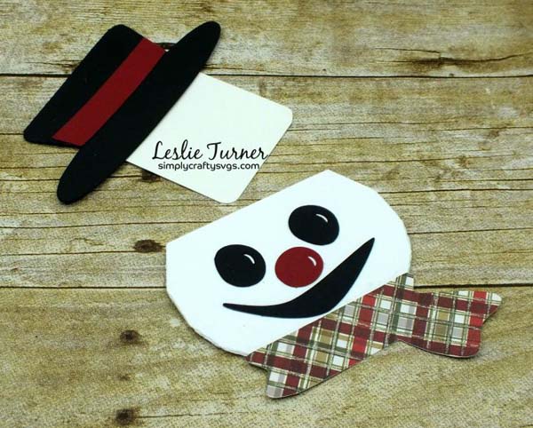 Snowman Gift Card Holder SVG