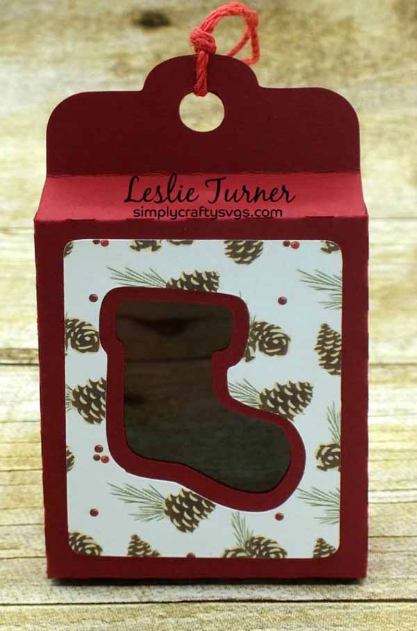 Christmas Stocking Tag Box SVG