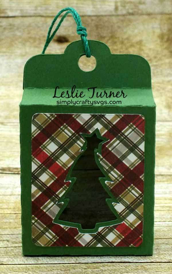 Christmas Tree Tag Box SVG