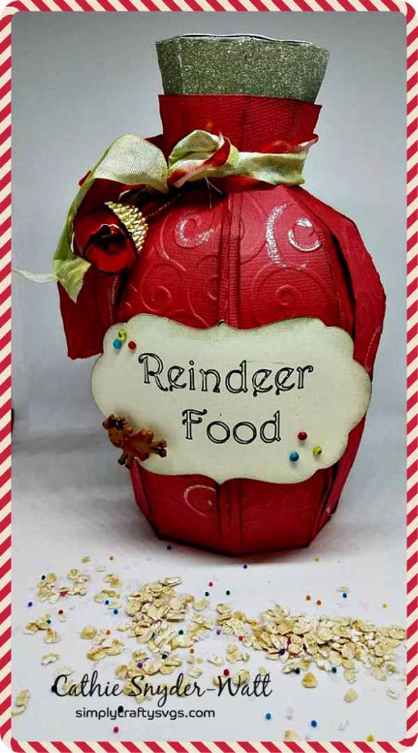 Christmas version of the of the Apothecary Bottle Set.  They are reindeer food bottles with edible glitter candy sprinkles! 