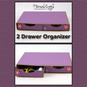 2 Drawer Organizer SVG File