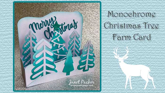 Monochrome Christmas Tree Farm Card by Janet