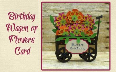 Birthday Wagon of Flowers Card by Leslie