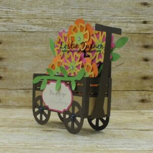 Birthday Wagon of Flowers Card by Leslie