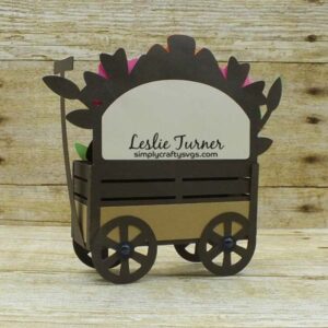 Birthday Wagon of Flowers Card by Leslie