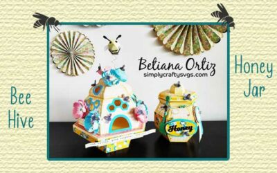 Bee Hive and Honey Jar by Betiana