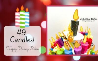 49 Candles Topsy Turvy Cake by Helle