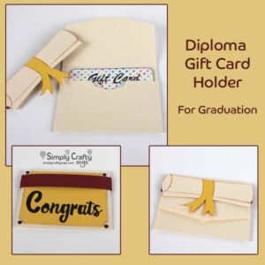 Diploma Gift Card Holder SVG File