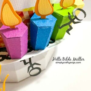 49 Candles Topsy Turvy Cake by Helle