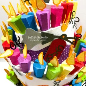 49 Candles Topsy Turvy Cake by Helle