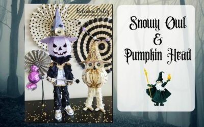 Snowy Owl and Pumpkin Head by Betiana