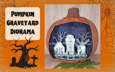 Pumpkin Graveyard Diorama by Annie
