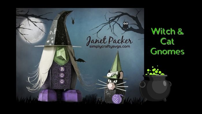 Witch and Cat Gnomes by Janet